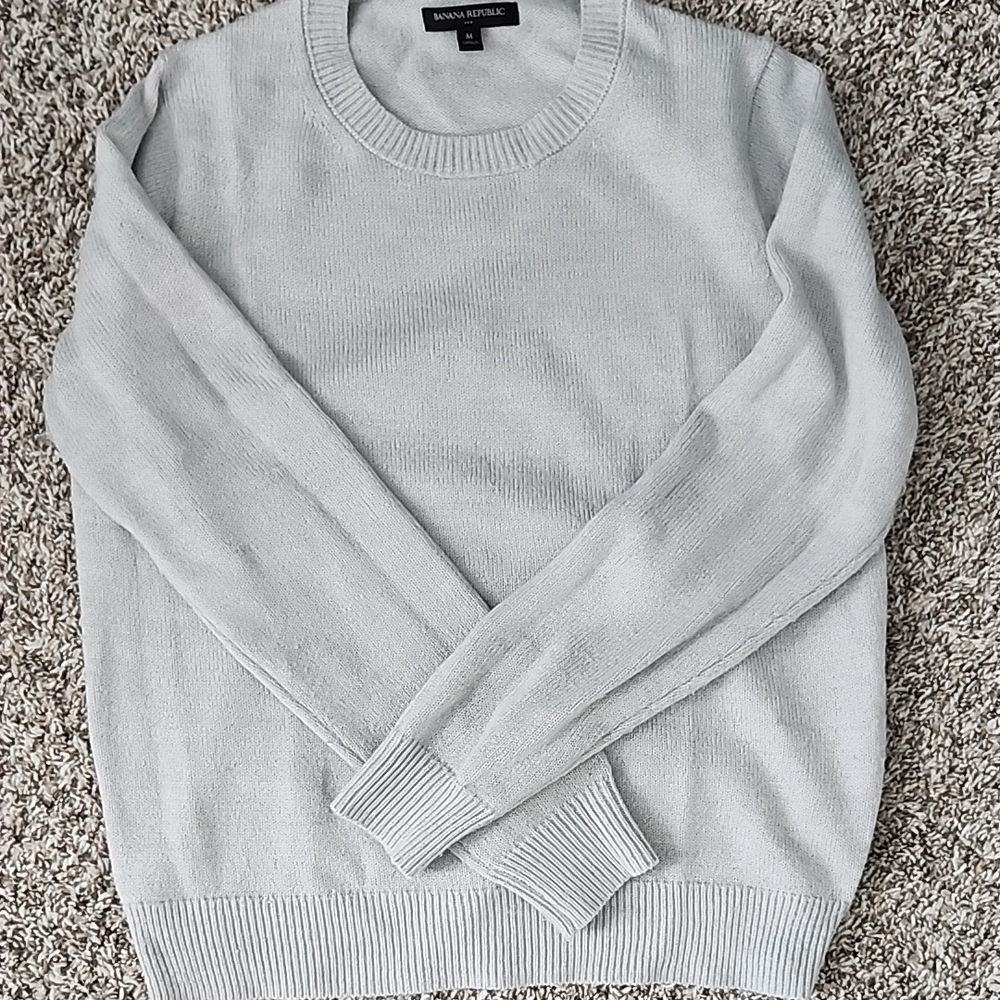 Banana Republic Women's Light Gray Sweater